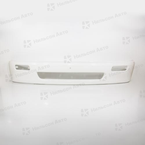 Бампер передний ISUZU FORWARD 1995-2008 г узкая база, с отверстиями под туманки, белый, Nilson Auto Parts (высокий) (высота 37 см, ширина 216 см), ( м