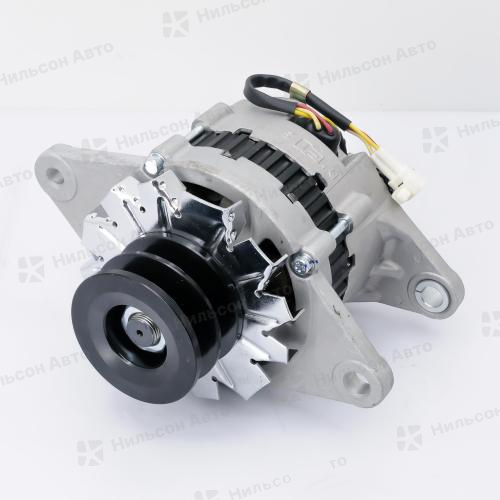 Генератор 24V HINO RANGER H07D, H07C, J08C без вакуума, 2 клиновой, 55A, фишка трехугольная на 3 контакта выносная, KRAUF