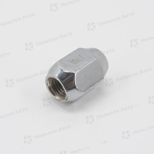 Гайка колесная под литье, M12*1,5, все кроме NISSAN, АВТОКУРАЖ (ключ 21)