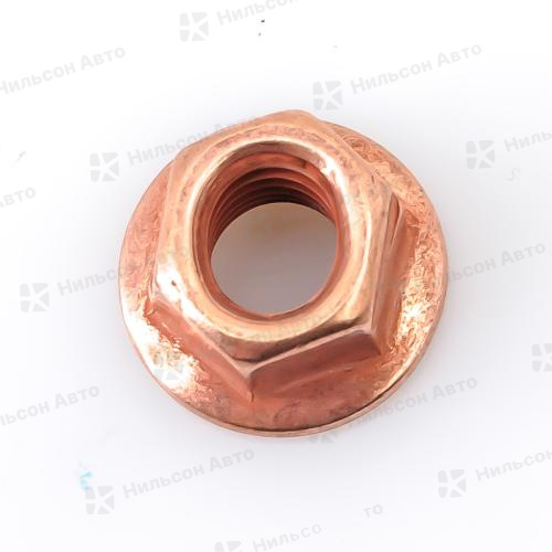 Гайка M8*1.25, с фланцем, медь, лицензия