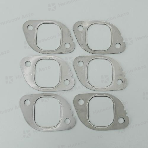 Прокладка выпускного коллектора ISUZU FORWARD 6HE1, 6HH1, TONYCO (металл) (комплект из 6 штук)