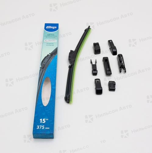 Щетка стеклоочистителя бескаркасная, 37.5 см, All Seasons, CLINGO