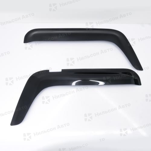 Ветровик передней двери ISUZU FORWARD 1995-2008 год, R+L, комплект на обе двери, API (с шелкографией,черные)