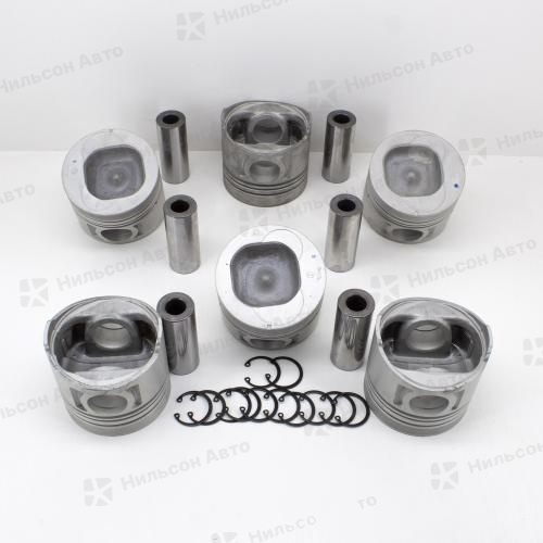 Поршень ISUZU FORWARD 6BG1-T, TIK (комплект 6 шт)(3 кольца 3*2,5*4, диаметр 104, палец 35, форкамера 60 смещена)