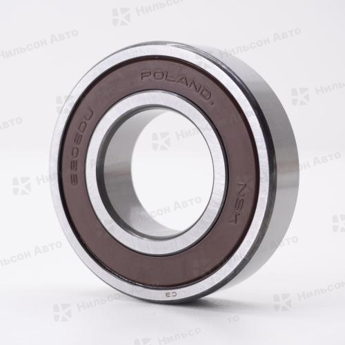 Подшипник маховика/ролика 6206, NSK (закрытый, пластиковая крышка, 30*62*16)