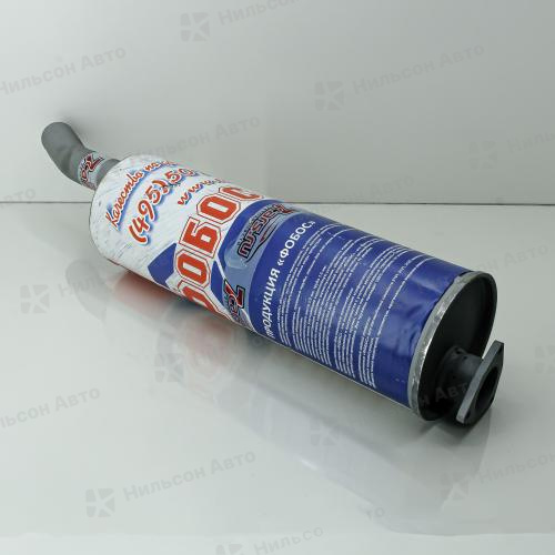 Бочка глушителя HYUNDAI HD65-78 D4DA, 615*180 труба смещена 64/61*330, ФОБОС