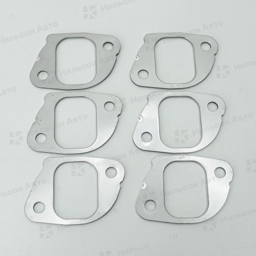 Прокладка выпускного коллектора ISUZU FORWARD 6HL1, Nilson Auto Parts (металл, комплект 6 штук)