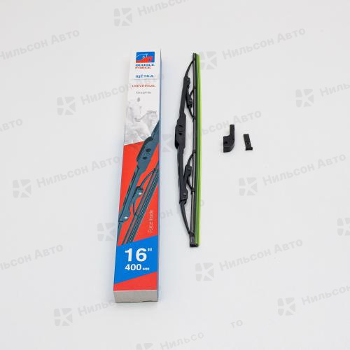 Щетка стеклоочистителя каркасная, 40 см, UNIVERSAL, DOUBLE FORCE
