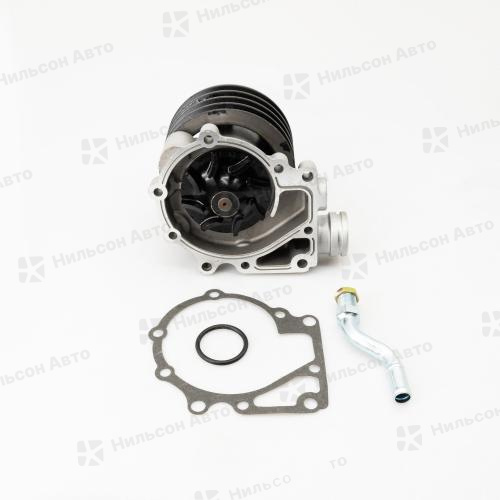 Помпа водяная ISUZU FORWARD 6HE1 шкив на 4 клина ZEVS (алюминиевый корпус)