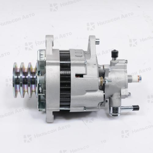 Генератор 24V ISUZU ELF 4HF1, 4HG1, 60A, вакуумник чугун, 3 клиновой, фишка круглая на 3 контакта, Nilson Auto Parts