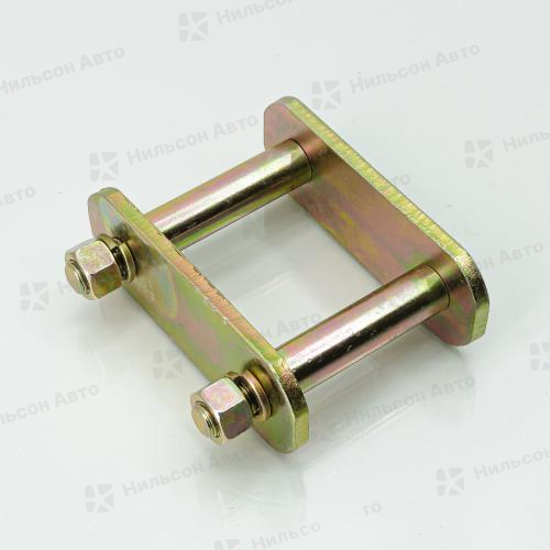 Серьга передней рессоры HYUNDAI под резиновую втулку, ZEVS (с пластиной и гайками)