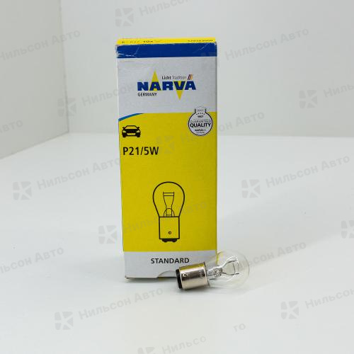 Лампочка в поворот на 2 контакта большая, 12V/P21/5W, NARVA
