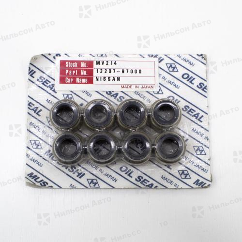 Маслосъемные колпачки NISSAN DIESEL RF8, RE8, RG8, вид 1, MUSASHI (комплект 8 шт)